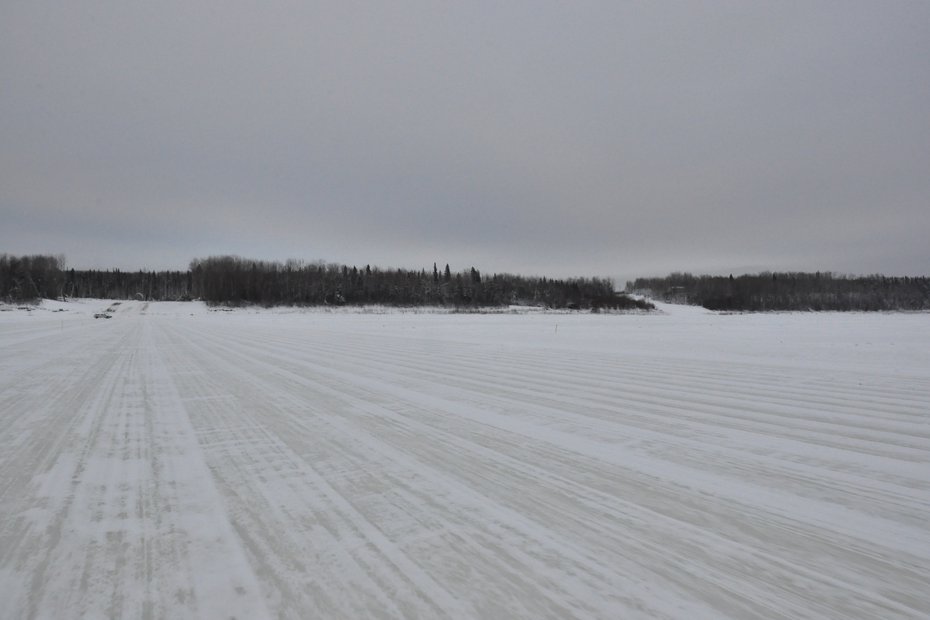 Ice bridge to Fox Lake